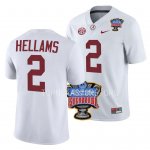 Men's Alabama Crimson Tide #2 DeMarcco Hellams White 2022 Sugar Bowl NCAA College Football Jersey 2403TEBO7